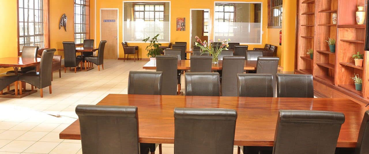 Study tables and chairs in Riara University Library